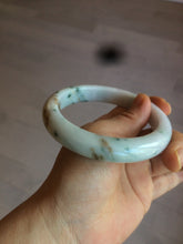 Load image into Gallery viewer, 62.7mm Certified Type A 100% Natural light green/white/brown/purple Jadeite Jade bangle AH84-0438