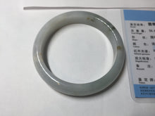 Load image into Gallery viewer, 59.5mm Certified Type A 100% Natural icy watery light green blue Jadeite Jade bangle BN68-2596