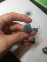 Load image into Gallery viewer, 100% Natural blue gray green  Guatemala jadeite Jade  happy buddha pendant group BH58