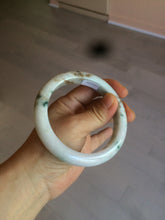 Load image into Gallery viewer, 62.7mm Certified Type A 100% Natural light green/white/brown/purple Jadeite Jade bangle AH84-0438