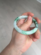 Load image into Gallery viewer, 52.5mm certified 100% natural Type A sunny green purple slim jadeite jade bangle BN9-7083