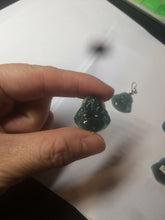 Load image into Gallery viewer, 100% Natural blue gray green  Guatemala jadeite Jade  happy buddha pendant group BH58