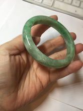 Load image into Gallery viewer, 60mm Certified Type A 100% Natural sunny green gray Jadeite Jade bangle BG234-9885