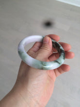 Load image into Gallery viewer, 56.3mm certified 100% natural Type A dark green/purple  jungle camouflage color jadeite jade bangle AX77-5285