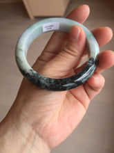Load image into Gallery viewer, 53.5mm certified 100% natural Type A sunny green dark green purple jadeite jade bangle AA34-4258