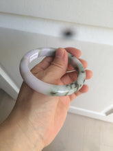 Load image into Gallery viewer, 56.3mm certified 100% natural Type A dark green/purple  jungle camouflage color jadeite jade bangle AX77-5285