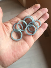 Load image into Gallery viewer, 100% natural type A green/blue/purple Guatemala jadeite jade band ring group AT111