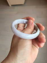 Load image into Gallery viewer, 53mm certified 100% natural Type A light green purple jadeite jade bangle AA33-4281