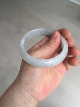 Load image into Gallery viewer, 54.4mm certified 100% natural Type A icy watery white light purple jadeite jade bangle BN8-7071