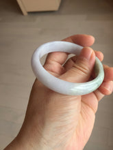 Load image into Gallery viewer, 53mm certified 100% natural Type A light green purple jadeite jade bangle AA33-4281