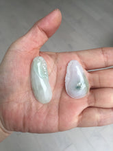 Load image into Gallery viewer, 100% natural type A icy watery light purple green blessed melon(福瓜) Jadeite Jade pendant AX144