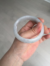 Load image into Gallery viewer, 54.4mm certified 100% natural Type A icy watery white light purple jadeite jade bangle BN8-7071