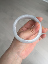 Load image into Gallery viewer, 54.4mm certified 100% natural Type A icy watery white light purple jadeite jade bangle BN8-7071