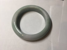 Load image into Gallery viewer, 56.3mm certified 100% natural type A light green white chubby jadeite jade bangle BQ62-6872