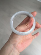 Load image into Gallery viewer, 54.4mm certified 100% natural Type A icy watery white light purple jadeite jade bangle BN8-7071