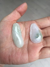 Load image into Gallery viewer, 100% natural type A icy watery light purple green blessed melon(福瓜) Jadeite Jade pendant AX144