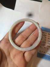 Load image into Gallery viewer, 55.5mm Certified type A 100% Natural light purple/white/green slim round cut Jadeite bangle BF74-2550