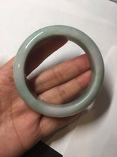 Load image into Gallery viewer, 56.3mm certified 100% natural type A light green white chubby jadeite jade bangle BQ62-6872