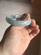 Load image into Gallery viewer, 50.5mm certified 100% natural Type A light green/purple oval jadeite jade bangle PB191