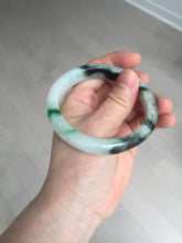 Load image into Gallery viewer, 56.9mm 100% natural Type A sunny green white jadeite jade bangle BN7-8239