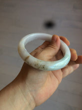 Load image into Gallery viewer, 61.2mm Certified Type A 100% Natural light green/white/brown/purple Jadeite Jade bangle AH82-0480