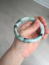 Load image into Gallery viewer, 56.9mm 100% natural Type A sunny green white jadeite jade bangle BN7-8239