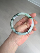 Load image into Gallery viewer, 56.9mm 100% natural Type A sunny green white jadeite jade bangle BN7-8239