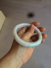 Load image into Gallery viewer, 61.2mm Certified Type A 100% Natural light green/white/brown/purple Jadeite Jade bangle AH82-0480