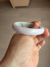 Load image into Gallery viewer, 53mm certified 100% natural Type A light green purple jadeite jade bangle AA33-4281