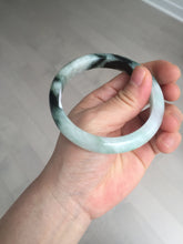 Load image into Gallery viewer, 56.9mm 100% natural Type A sunny green white jadeite jade bangle BN7-8239