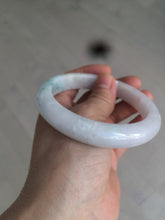 Load image into Gallery viewer, 61.2mm Certified Type A 100% Natural light green/white/brown/purple Jadeite Jade bangle AH82-0480