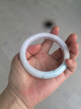 Load image into Gallery viewer, 61.2mm Certified Type A 100% Natural light green/white/brown/purple Jadeite Jade bangle AH82-0480