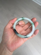 Load image into Gallery viewer, 56.9mm 100% natural Type A sunny green white purple jadeite jade bangle BN6-8241
