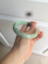 Load image into Gallery viewer, 59.5mm certified Type A 100% Natural sunny green Jadeite bangle AX76-6145