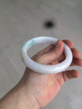 Load image into Gallery viewer, 61.2mm Certified Type A 100% Natural light green/white/brown/purple Jadeite Jade bangle AH82-0480