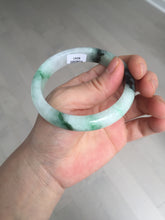 Load image into Gallery viewer, 56.9mm 100% natural Type A sunny green white purple jadeite jade bangle BN6-8241