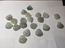 Load image into Gallery viewer, 100% Natural type A icy watery light green white small happy Buddha (拇指佛) jadeite Jade pendant group F131
