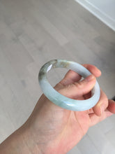 Load image into Gallery viewer, 57.5mm Certified Type A 100% Natural white/light purple/brown Jadeite Jade bangle BM51-7048
