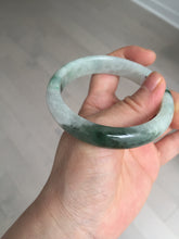 Load image into Gallery viewer, 57mm 100% natural Type A sunny green white purple jadeite jade bangle BN5-8234
