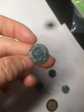 Load image into Gallery viewer, 100% Natural blue gray green  Guatemala jadeite Jade flower pendant group BH61