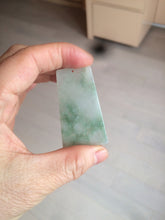 Load image into Gallery viewer, 100% Natural type A light green safe and sound pendant with the carved hieroglyph of "Buddha" jadeite Jade pendant group B99