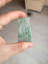 Load image into Gallery viewer, 100% Natural type A light green safe and sound pendant with the carved hieroglyph of "Buddha" jadeite Jade pendant group B99