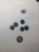 Load image into Gallery viewer, 100% Natural blue gray green  Guatemala jadeite Jade flower pendant group BH61