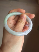 Load image into Gallery viewer, 51.5mm certified Type A 100% Natural sunny green purple oval Jadeite Jade bangle AA97-9110