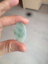 Load image into Gallery viewer, 100% Natural type A light green safe and sound pendant with the carved hieroglyph of "Buddha" jadeite Jade pendant group B99