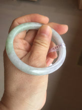 Load image into Gallery viewer, 51.5mm certified Type A 100% Natural sunny green purple oval Jadeite Jade bangle AA97-9110