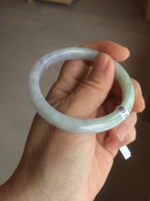 Load image into Gallery viewer, 51.5mm certified Type A 100% Natural sunny green purple oval Jadeite Jade bangle AA97-9110