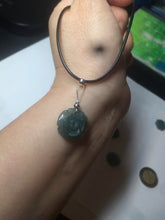 Load image into Gallery viewer, 100% Natural blue gray green  Guatemala jadeite Jade flower pendant group BH61