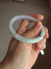 Load image into Gallery viewer, 51.5mm certified Type A 100% Natural sunny green purple oval Jadeite Jade bangle AA97-9110