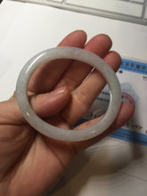 Load image into Gallery viewer, 49mm certified 100% natural Type A icy watery sunny green white yellow jadeite jade bangle BN70-9367